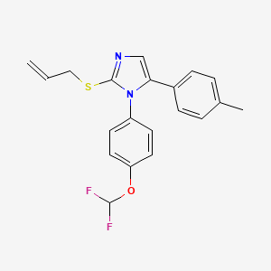 2-(allylthio)-1-(4-(difluoromethoxy)phenyl)-5-(p-tolyl)-1H-imidazole