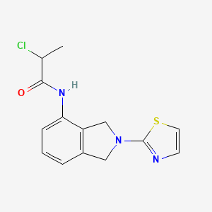 2-Chloro-N-[2-(1,3-thiazol-2-yl)-1,3-dihydroisoindol-4-yl]propanamide
