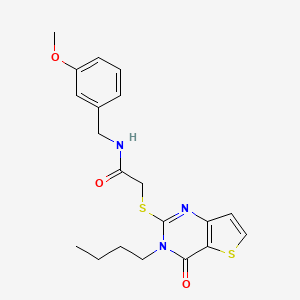 2-[(3-butyl-4-oxo-3,4-dihydrothieno[3,2-d]pyrimidin-2-yl)sulfanyl]-N-(3-methoxybenzyl)acetamide