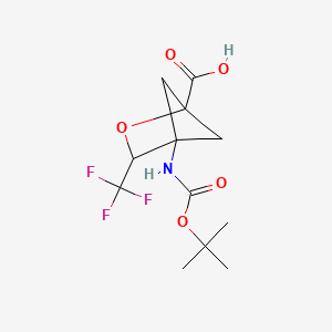 4-[(2-Methylpropan-2-yl)oxycarbonylamino]-3-(trifluoromethyl)-2-oxabicyclo[2.1.1]hexane-1-carboxylic acid