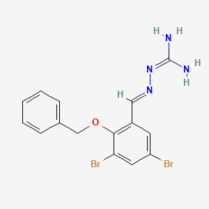 (2E)-2-[2-(benzyloxy)-3,5-dibromobenzylidene]hydrazinecarboximidamide