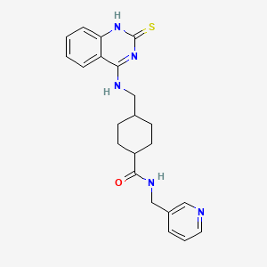 N-(pyridin-3-ylmethyl)-4-(((2-thioxo-1,2-dihydroquinazolin-4-yl)amino)methyl)cyclohexanecarboxamide