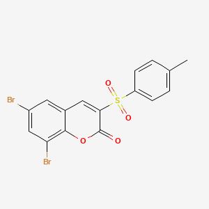 6,8-dibromo-3-[(4-methylphenyl)sulfonyl]-2H-chromen-2-one