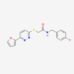 N-(4-fluorobenzyl)-2-((6-(furan-2-yl)pyridazin-3-yl)thio)acetamide
