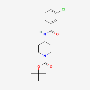 molecular formula C17H23ClN2O3 B2912358 tert-Butyl 4-(3-chlorobenzamido)piperidine-1-carboxylate CAS No. 1349718-50-8
