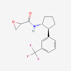 N-[(1R,2S)-2-[3-(Trifluoromethyl)phenyl]cyclopentyl]oxirane-2-carboxamide