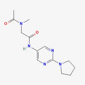 N-methyl-N-(2-oxo-2-((2-(pyrrolidin-1-yl)pyrimidin-5-yl)amino)ethyl)acetamide