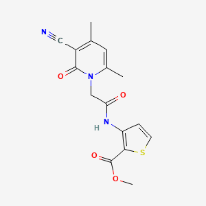 Methyl 3-[[2-(3-cyano-4,6-dimethyl-2-oxopyridin-1-yl)acetyl]amino]thiophene-2-carboxylate
