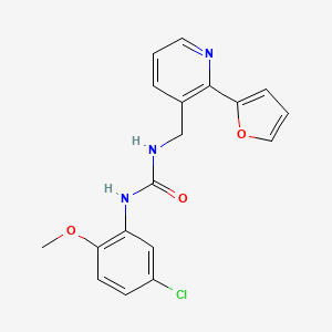 1-(5-Chloro-2-methoxyphenyl)-3-((2-(furan-2-yl)pyridin-3-yl)methyl)urea
