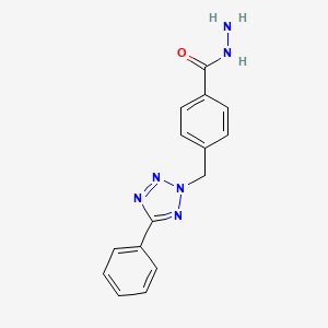 4-[(5-phenyl-2H-1,2,3,4-tetrazol-2-yl)methyl]benzohydrazide