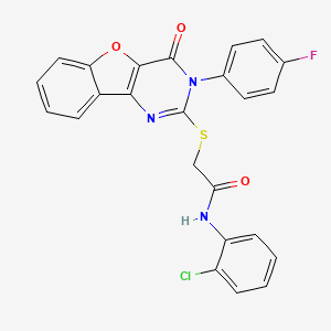 N-(2-chlorophenyl)-2-((3-(4-fluorophenyl)-4-oxo-3,4-dihydrobenzofuro[3,2-d]pyrimidin-2-yl)thio)acetamide