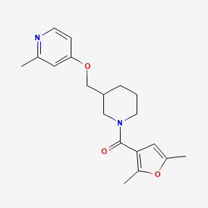 (2,5-Dimethylfuran-3-yl)-[3-[(2-methylpyridin-4-yl)oxymethyl]piperidin-1-yl]methanone