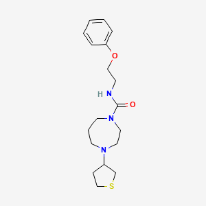 molecular formula C18H27N3O2S B2912397 N-(2-phenoxyethyl)-4-(thiolan-3-yl)-1,4-diazepane-1-carboxamide CAS No. 2310103-37-6