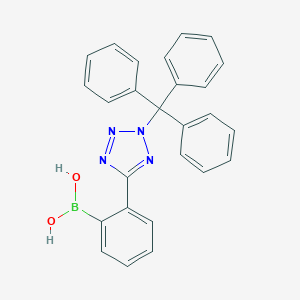 molecular formula C26H21BN4O2 B029124 [2-[2-(Triphenylmethyl)-2H-tetrazol-5-yl]phenyl]boronic acid CAS No. 143722-25-2
