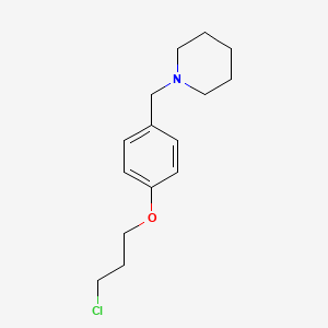 molecular formula C15H22ClNO B2912448 1-{[4-(3-Chloropropoxy)phenyl]methyl}piperidine CAS No. 398474-02-7