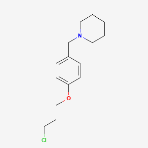 molecular formula C15H22ClNO B2912448 3-Chloropropyl 4-(piperidinomethyl)phenyl ether CAS No. 398474-02-7