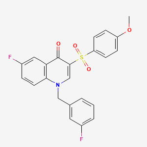B2912477 6-Fluoro-1-[(3-fluorophenyl)methyl]-3-(4-methoxybenzenesulfonyl)-1,4-dihydroquinolin-4-one CAS No. 872199-19-4