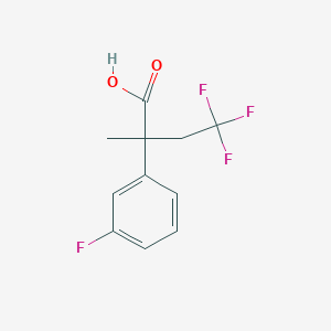 molecular formula C11H10F4O2 B2912486 4,4,4-Trifluoro-2-(3-fluorophenyl)-2-methylbutanoic acid CAS No. 2408970-01-2