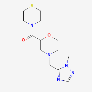 B2912506 [4-[(2-Methyl-1,2,4-triazol-3-yl)methyl]morpholin-2-yl]-thiomorpholin-4-ylmethanone CAS No. 2415604-36-1