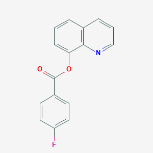 molecular formula C16H10FNO2 B291253 8-Quinolinyl 4-fluorobenzoate 