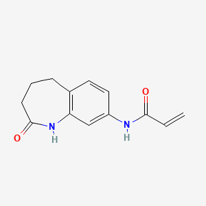 molecular formula C13H14N2O2 B2912531 N-(2-Oxo-1,3,4,5-tetrahydro-1-benzazepin-8-yl)prop-2-enamide CAS No. 2361641-87-2