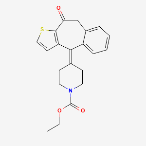 molecular formula C21H21NO3S B2912537 ethyl 4-(10-oxo-9,10-dihydro-4H-benzo[4,5]cyclohepta[1,2-b]thiophen-4-ylidene)piperidine-1-carboxylate CAS No. 34580-19-3