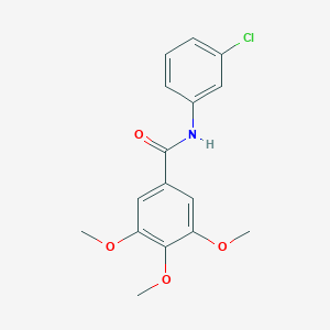 molecular formula C16H16ClNO4 B291258 N-(3-chlorophenyl)-3,4,5-trimethoxybenzamide 
