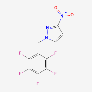 molecular formula C10H4F5N3O2 B2912586 3-nitro-1-(pentafluorobenzyl)-1H-pyrazole CAS No. 1006460-78-1