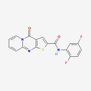 molecular formula C17H9F2N3O2S B2912604 N-(2,5-difluorophenyl)-2-oxo-6-thia-1,8-diazatricyclo[7.4.0.0^{3,7}]trideca-3(7),4,8,10,12-pentaene-5-carboxamide CAS No. 690251-58-2