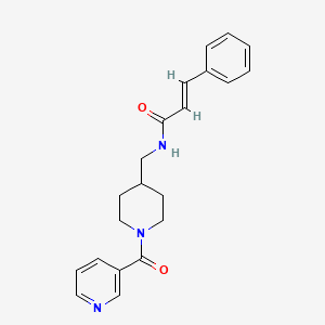 N-((1-nicotinoylpiperidin-4-yl)methyl)cinnamamide