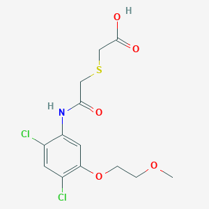 2-({2-[2,4-Dichloro-5-(2-methoxyethoxy)anilino]-2-oxoethyl}sulfanyl)acetic acid