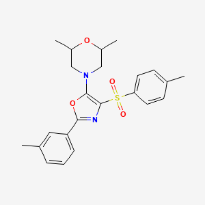 2,6-Dimethyl-4-(2-(m-tolyl)-4-tosyloxazol-5-yl)morpholine
