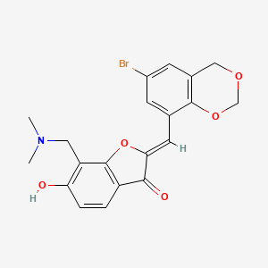 (Z)-2-((6-bromo-4H-benzo[d][1,3]dioxin-8-yl)methylene)-7-((dimethylamino)methyl)-6-hydroxybenzofuran-3(2H)-one