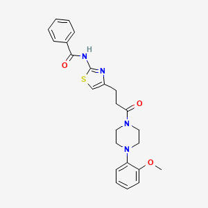 N-(4-(3-(4-(2-methoxyphenyl)piperazin-1-yl)-3-oxopropyl)thiazol-2-yl)benzamide