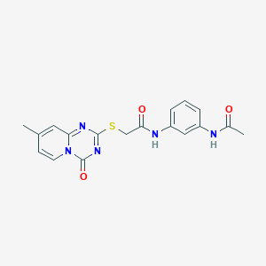 N-(3-acetamidophenyl)-2-(8-methyl-4-oxopyrido[1,2-a][1,3,5]triazin-2-yl)sulfanylacetamide