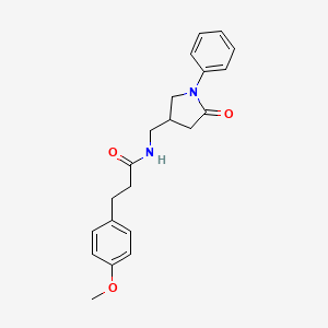 3-(4-methoxyphenyl)-N-((5-oxo-1-phenylpyrrolidin-3-yl)methyl)propanamide