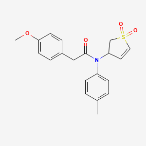 molecular formula C20H21NO4S B2912652 N-(1,1-DIOXIDO-2,3-DIHYDRO-3-THIOPHENYL)-2-(4-METHOXYPHENYL)-N-(4-METHYLPHENYL)ACETAMIDE CAS No. 863020-58-0