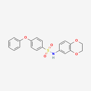 molecular formula C20H17NO5S B2912657 N-(2,3-dihydro-1,4-benzodioxin-6-yl)-4-phenoxybenzene-1-sulfonamide CAS No. 670272-72-7