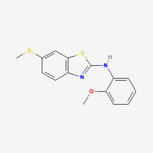 molecular formula C15H14N2OS2 B2912667 N-(2-methoxyphenyl)-6-(methylthio)benzo[d]thiazol-2-amine CAS No. 890960-75-5