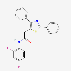 molecular formula C23H16F2N2OS B2912686 N-(2,4-difluorophenyl)-2-(2,4-diphenyl-1,3-thiazol-5-yl)acetamide CAS No. 866017-38-1