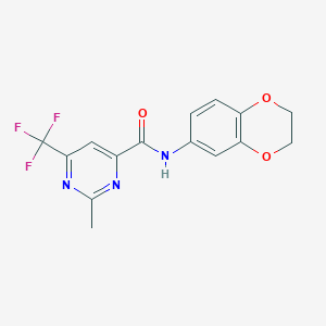 N-(2,3-Dihydro-1,4-benzodioxin-6-yl)-2-methyl-6-(trifluoromethyl)pyrimidine-4-carboxamide