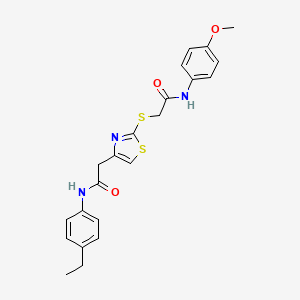 N-(4-ethylphenyl)-2-(2-((2-((4-methoxyphenyl)amino)-2-oxoethyl)thio)thiazol-4-yl)acetamide