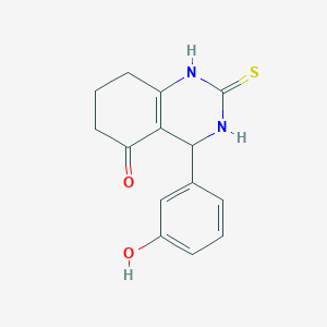 4-(3-Hydroxyphenyl)-2-sulfanylidene-1,3,4,6,7,8-hexahydroquinazolin-5-one