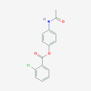 molecular formula C15H12ClNO3 B291272 4-ACETAMIDOPHENYL 2-CHLOROBENZOATE 