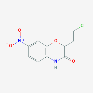 molecular formula C10H9ClN2O4 B2912739 2-(2-chloroethyl)-7-nitro-3,4-dihydro-2H-1,4-benzoxazin-3-one CAS No. 866018-87-3