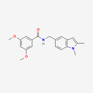molecular formula C20H22N2O3 B2912756 N-[(1,2-dimethyl-1H-indol-5-yl)methyl]-3,5-dimethoxybenzamide CAS No. 852137-28-1
