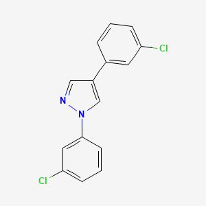 molecular formula C15H10Cl2N2 B2912772 1,4-bis(3-chlorophenyl)-1H-pyrazole CAS No. 318288-82-3