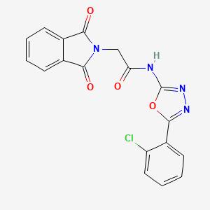 molecular formula C18H11ClN4O4 B2912790 N-(5-(2-chlorophenyl)-1,3,4-oxadiazol-2-yl)-2-(1,3-dioxoisoindolin-2-yl)acetamide CAS No. 921100-83-6