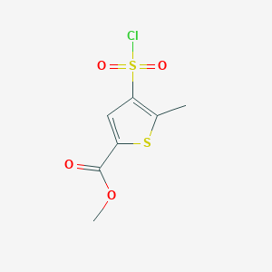 molecular formula C7H7ClO4S2 B2912834 Methyl 4-chlorosulfonyl-5-methylthiophene-2-carboxylate CAS No. 1565929-24-9