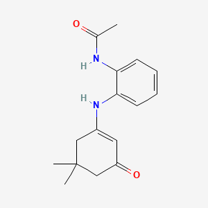 molecular formula C16H20N2O2 B2912841 N-(2-((5,5-Dimethyl-3-oxocyclohex-1-enyl)amino)phenyl)ethanamide CAS No. 1024287-62-4